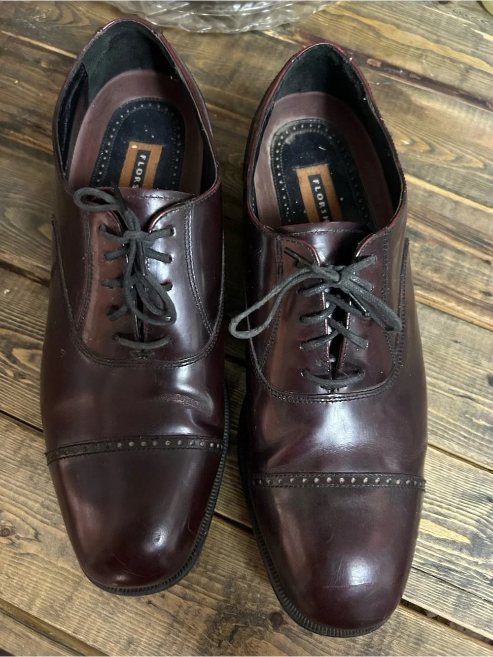 Florsheim Men's Cap-Toe Oxfords - Burgundy/Brown